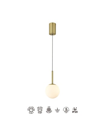 PUEBLA * COLGANTE LED 9W 3000K ORO SATINADO